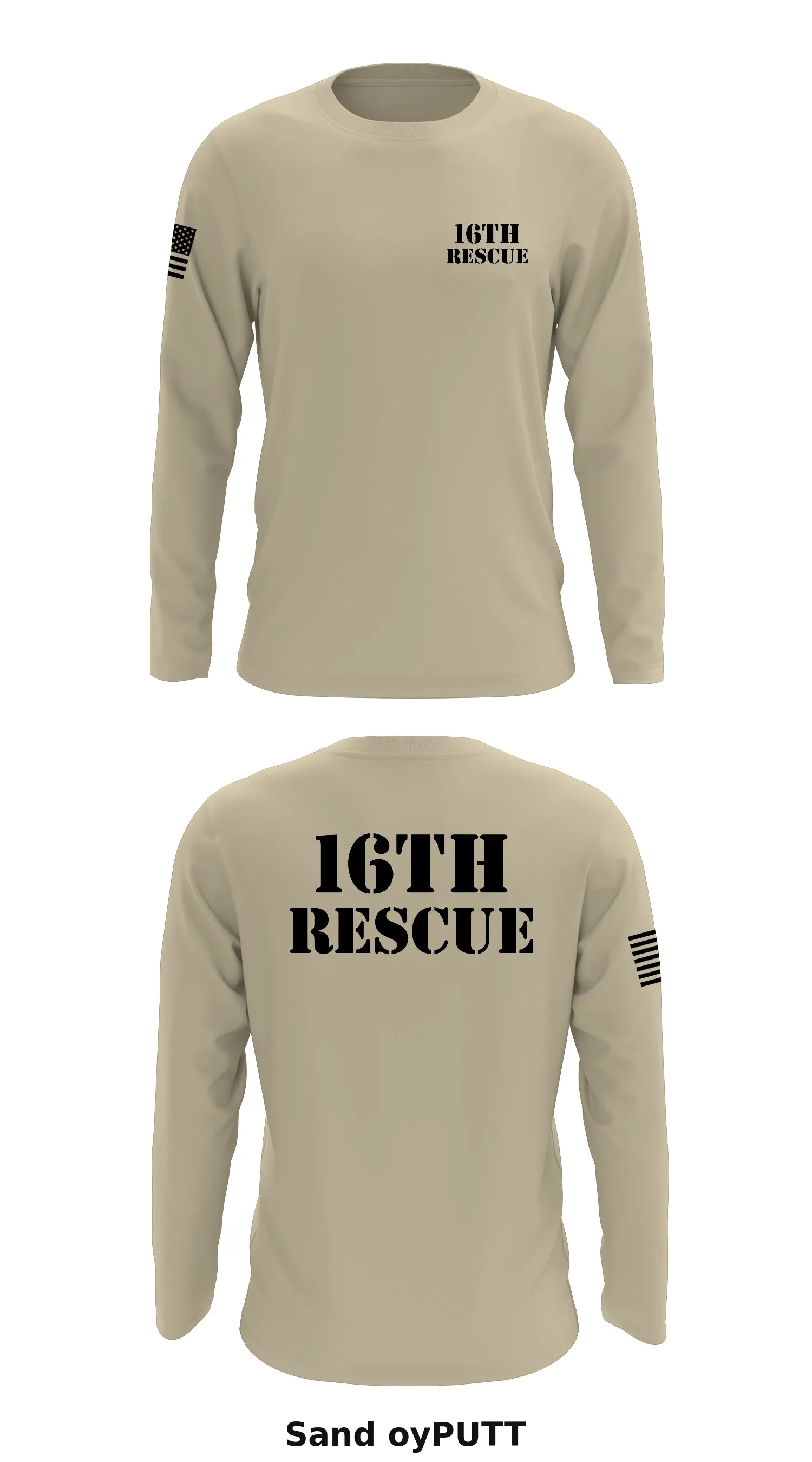 16th Rescue Store 1 Core Men's LS Performance Tee - oyPUTT