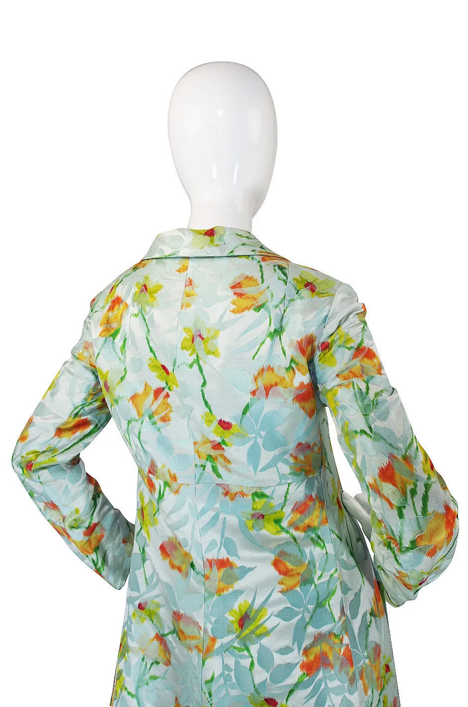 1960s Wonderful Kiki Hart Silk Brocade Coat