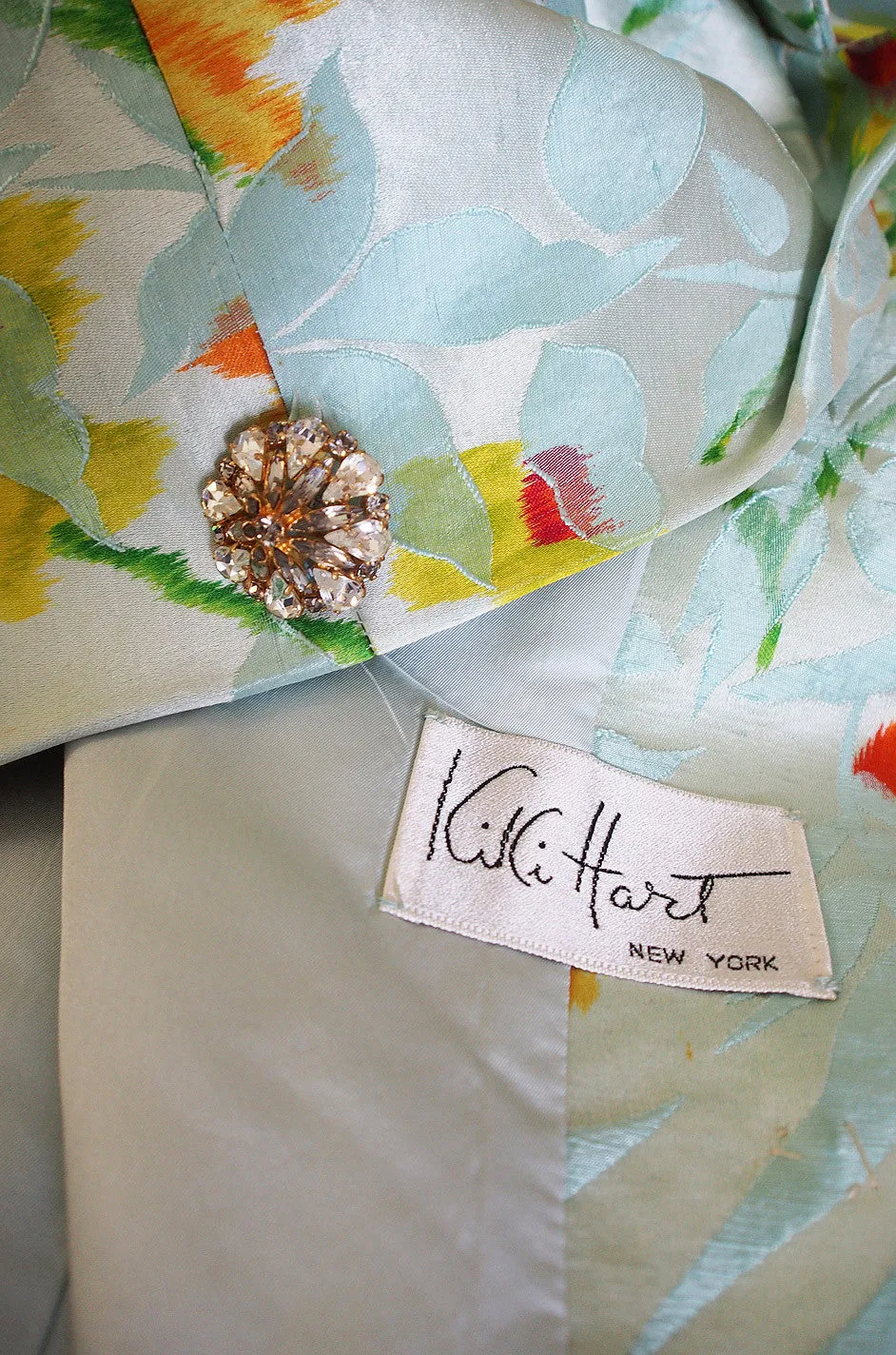 1960s Wonderful Kiki Hart Silk Brocade Coat