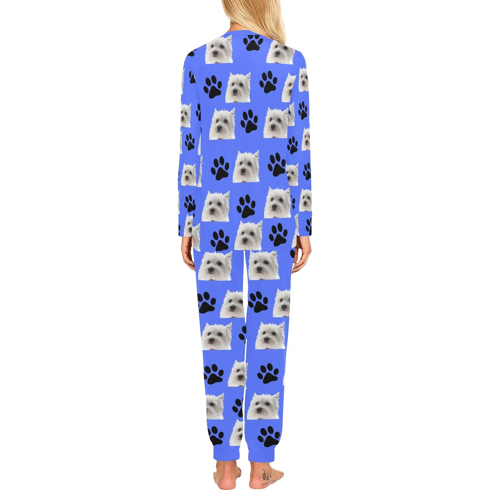 2 Piece Westie & Paws Long Tee Pajama Set