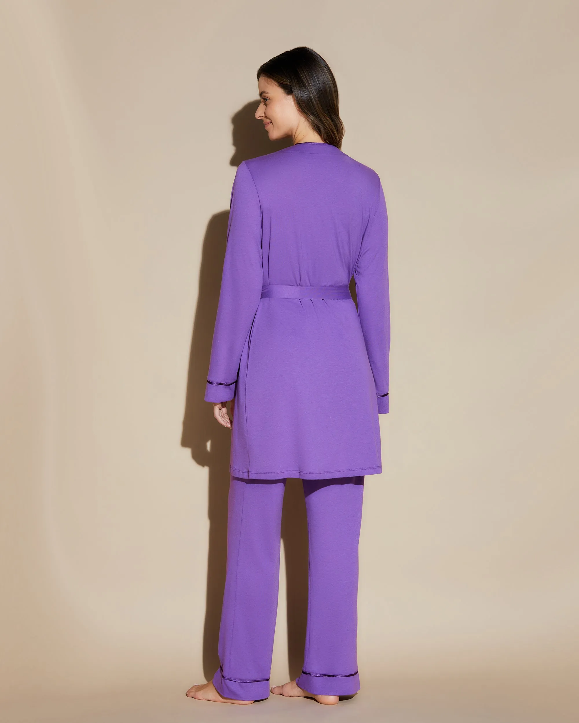 3 Piece Pajama Set With Robe