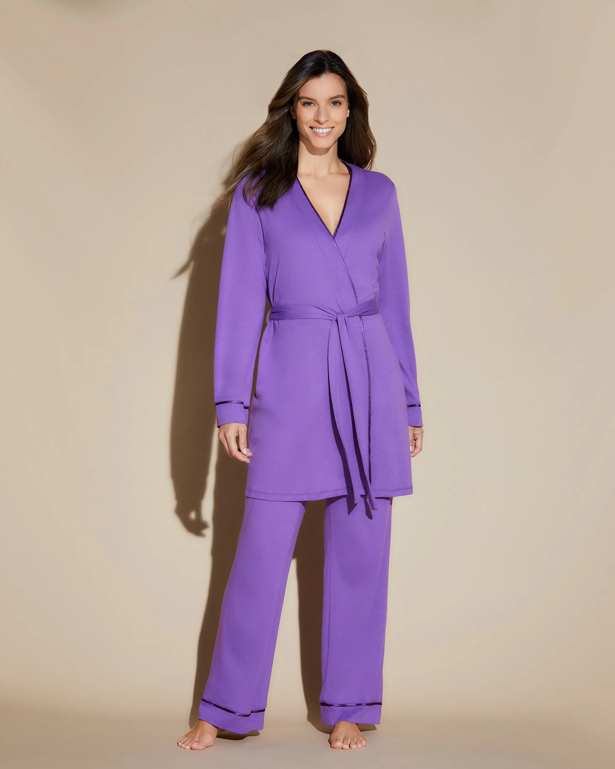 3 Piece Pajama Set With Robe