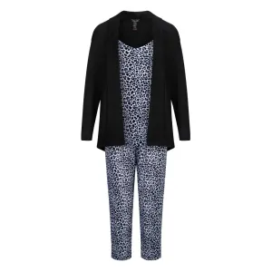 3-Piece Super Soft Robe and Capri Women's Pajama Set
