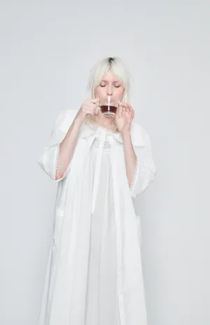 310 COZETTE STREET WHITE LACE ROBE