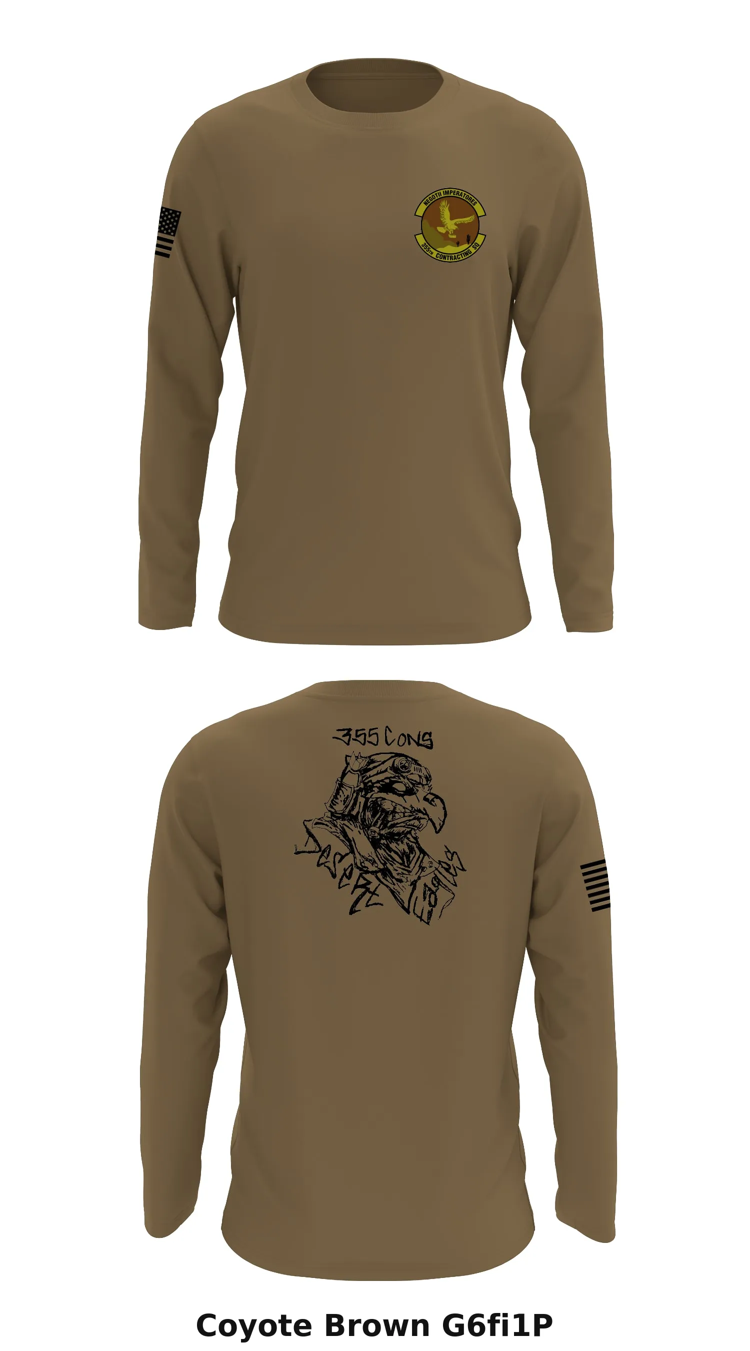 355 Contracting Squadron Store 1 Core Men's LS Performance Tee - G6fi1P