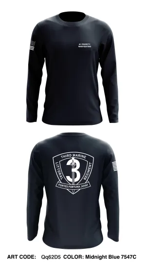3D Marine Littoral Regiment Core Men's LS Performance Tee - Qq62D5