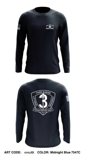 3D Marine Littoral Regiment Core Men's LS Performance Tee - vnnJ6t