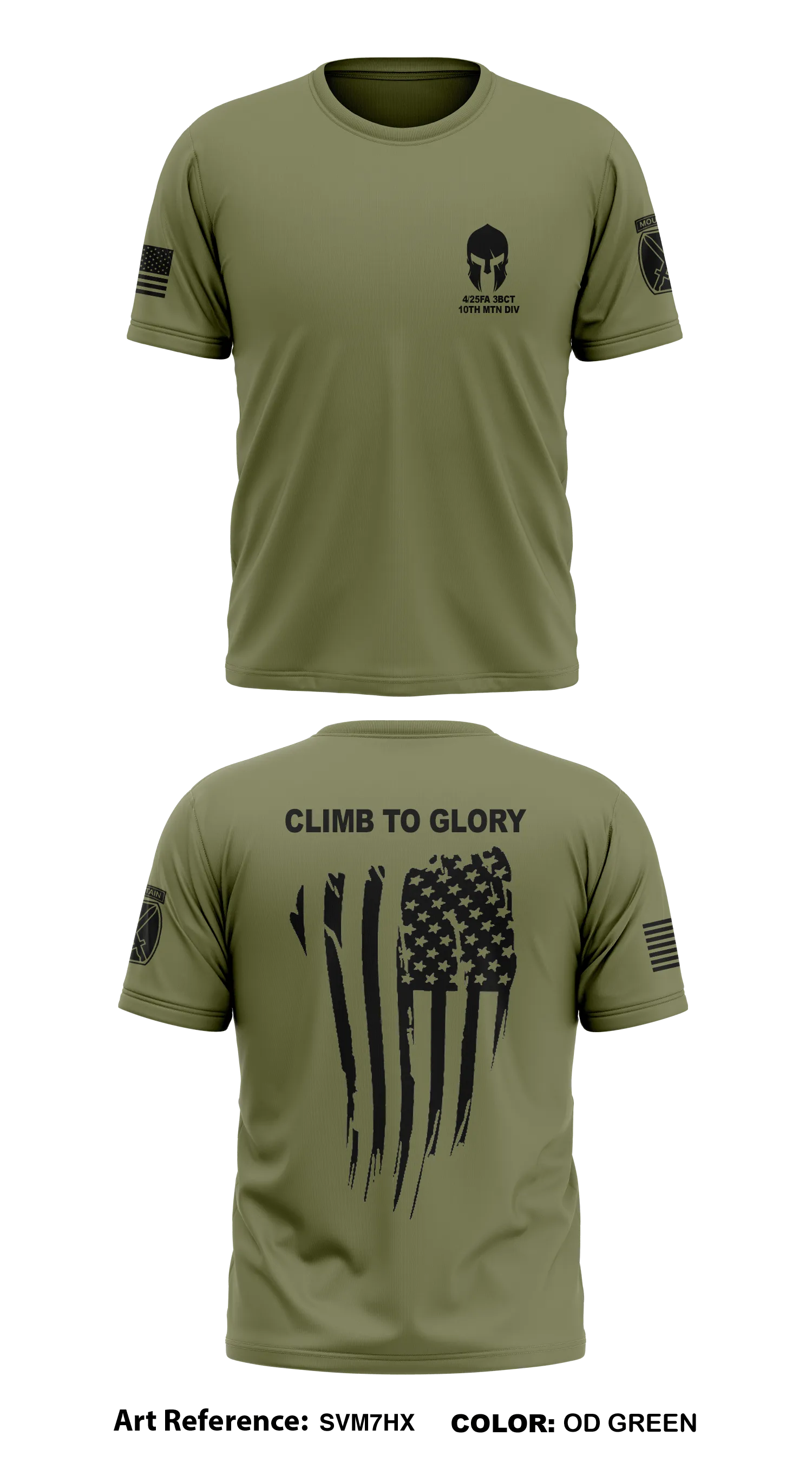 4/25FA 3BCT 10TH MTN DIV Store 1 Core Men's SS Performance Tee - sVm7hx