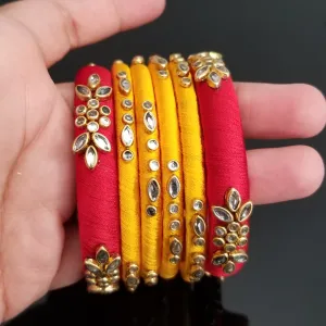 6 PC Silk Thread Bangles 1714