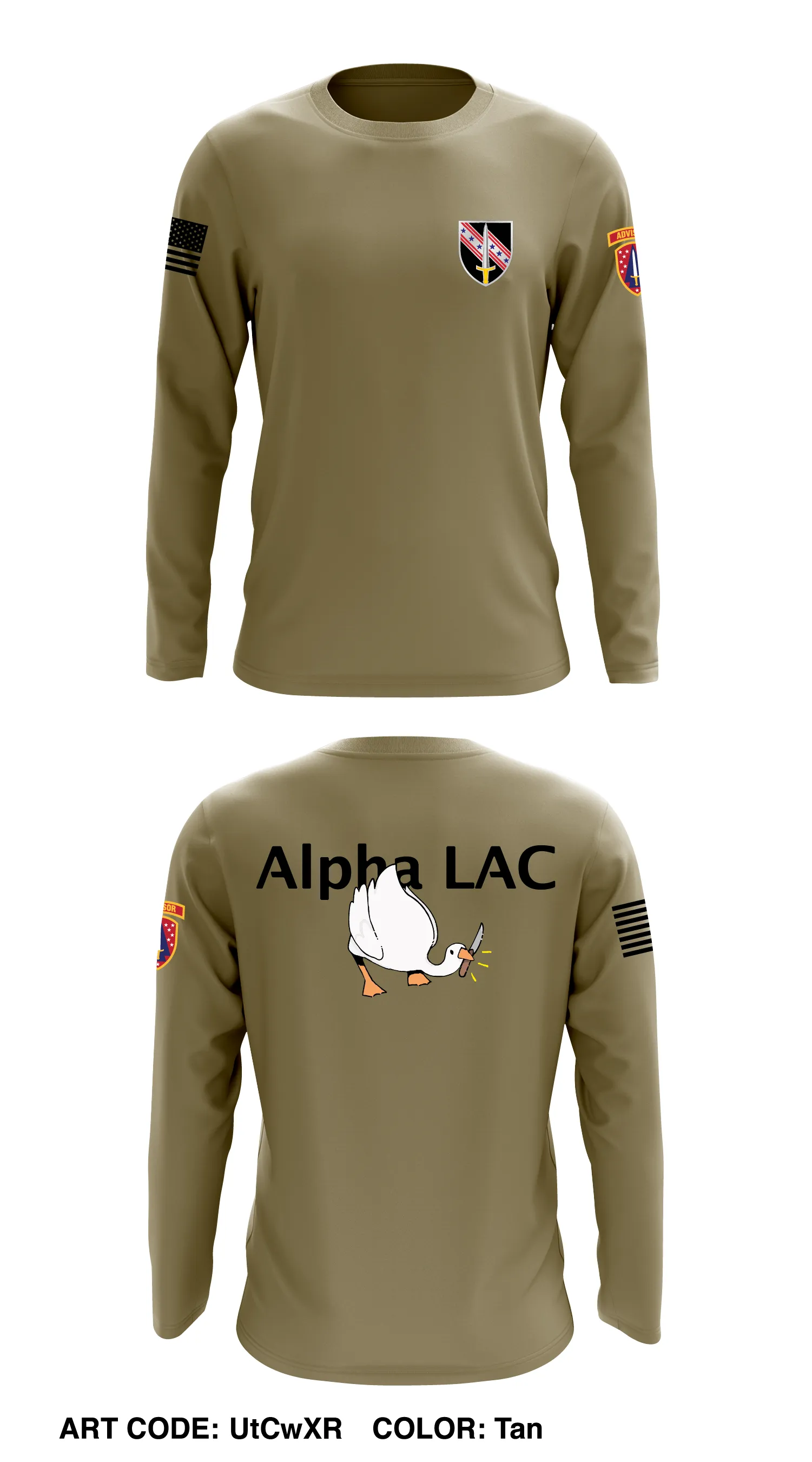 A Co, 6th BN, 54th SFAB Store 1 Core Men's LS Performance Tee - UtCwXR