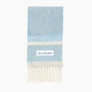 Acne Studios Fringed Logo Denim Blue