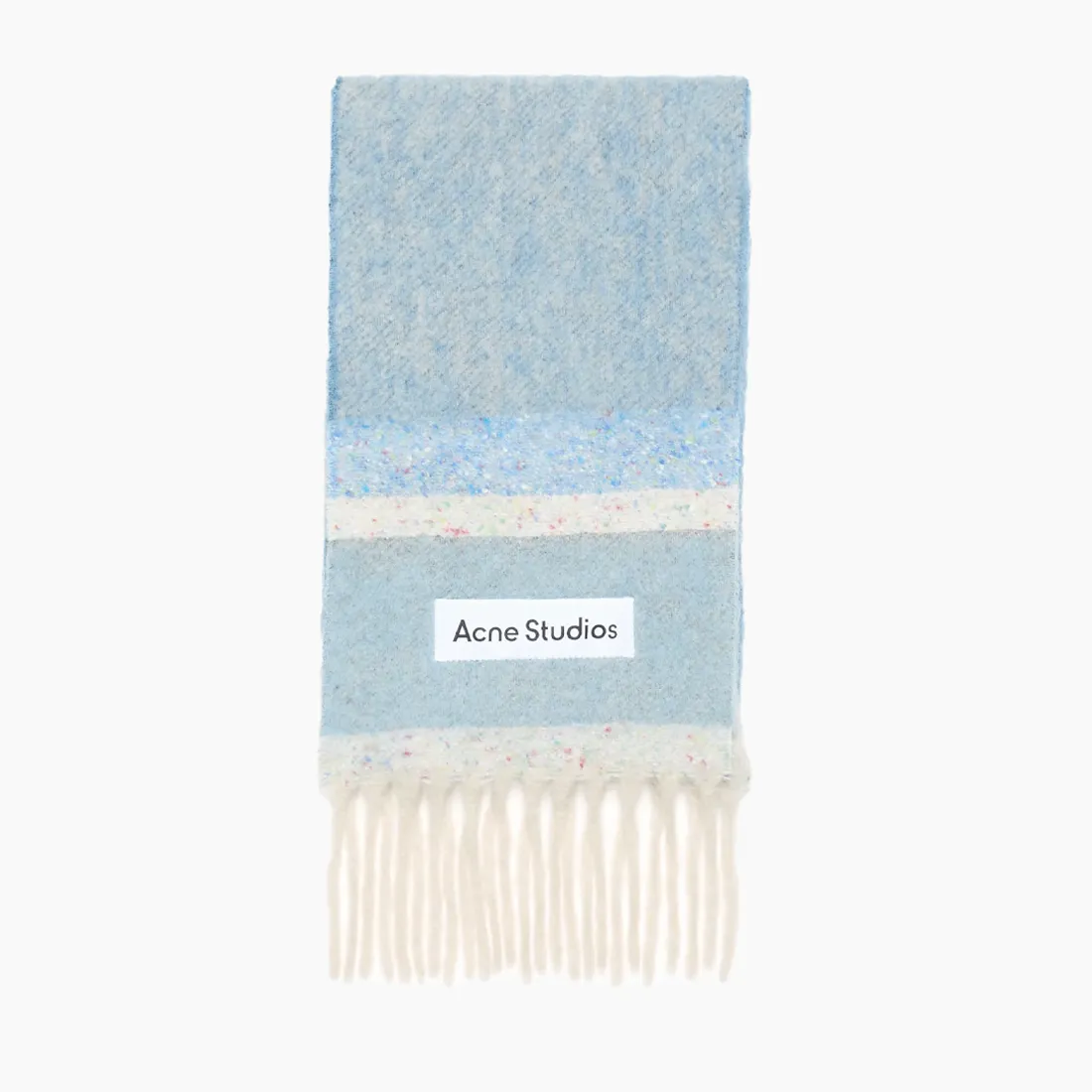 Acne Studios Fringed Logo Denim Blue