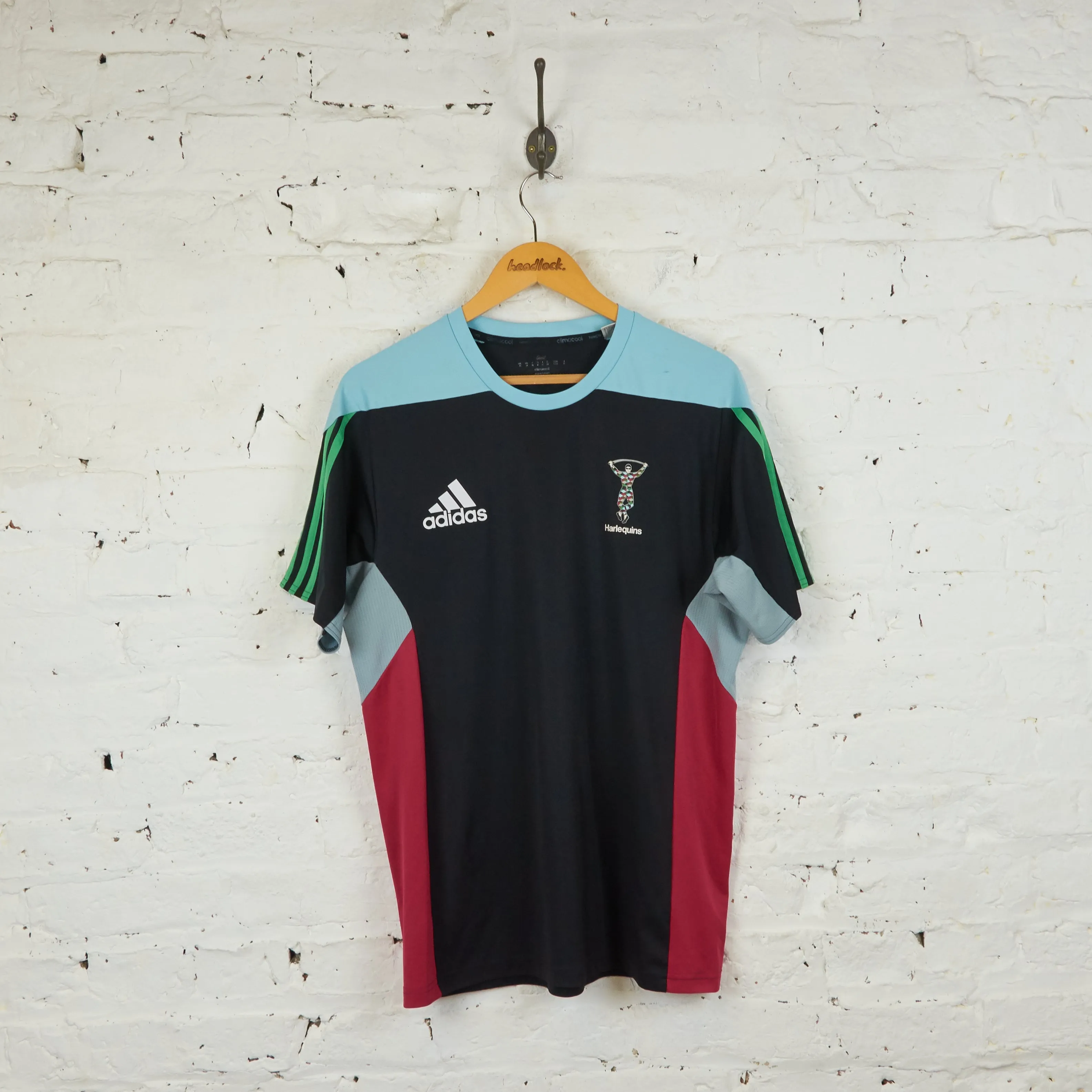 Adidas Harlequins Rugby Training Top Shirt - Black - M