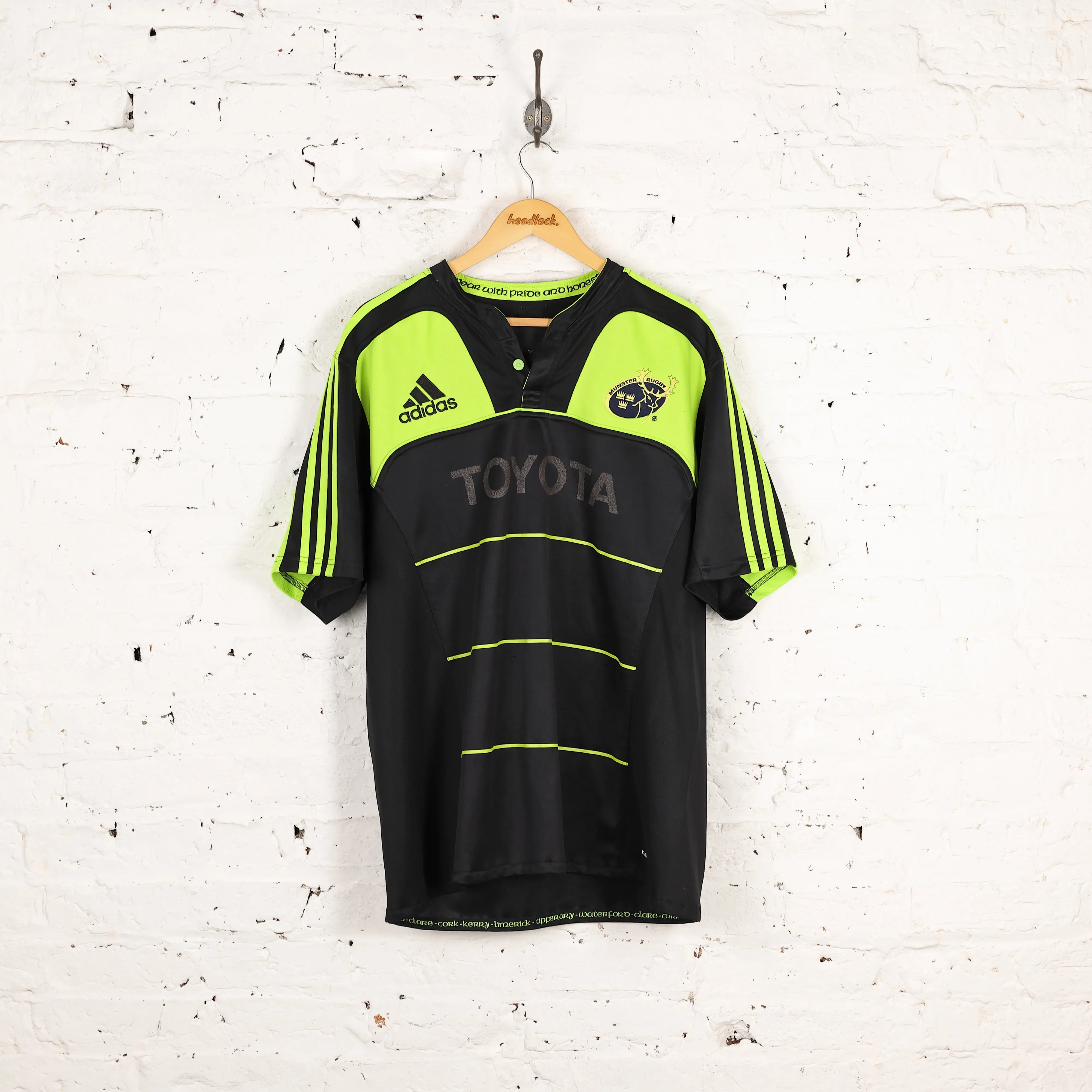 Adidas Munster Rugby Shirt - Black - XXL
