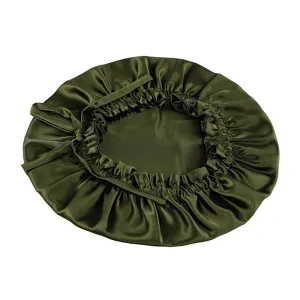 Adjustable Silk Bonnet - Double side - Army Green