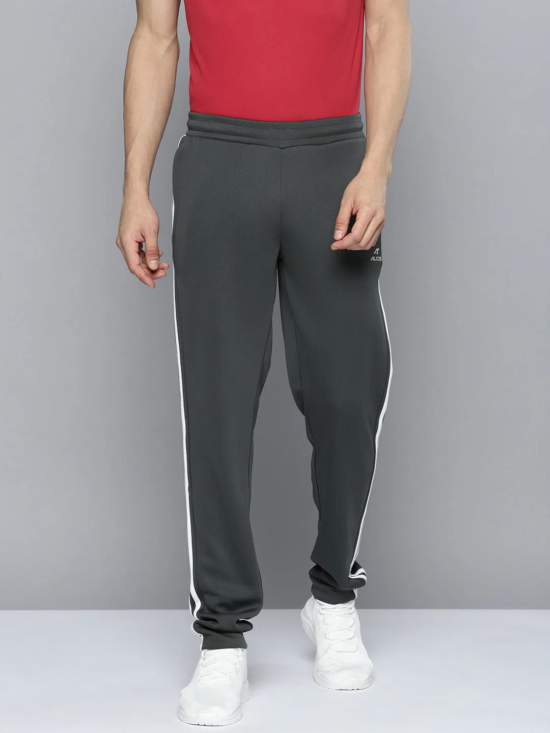 Alcis Men Grey Solid Track Pants