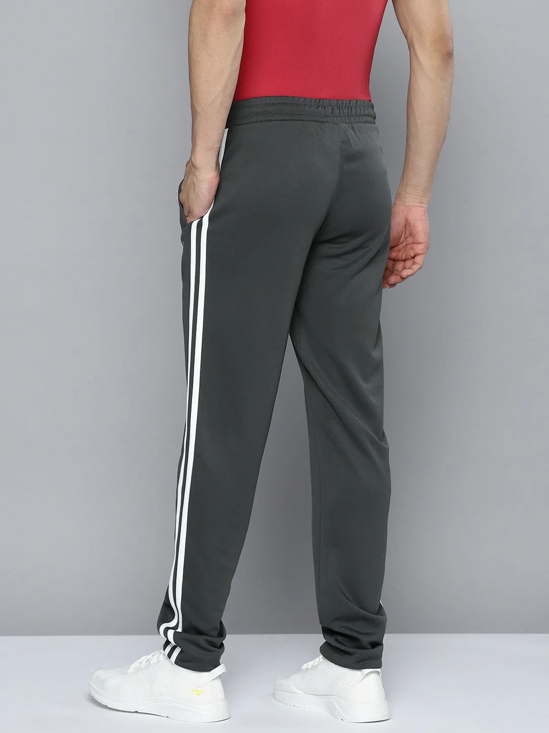 Alcis Men Grey Solid Track Pants