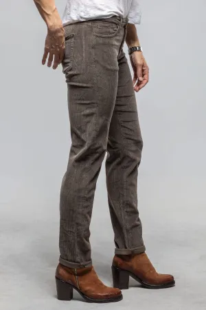 Alma Narrow Straight Leg Cord In Liquirice