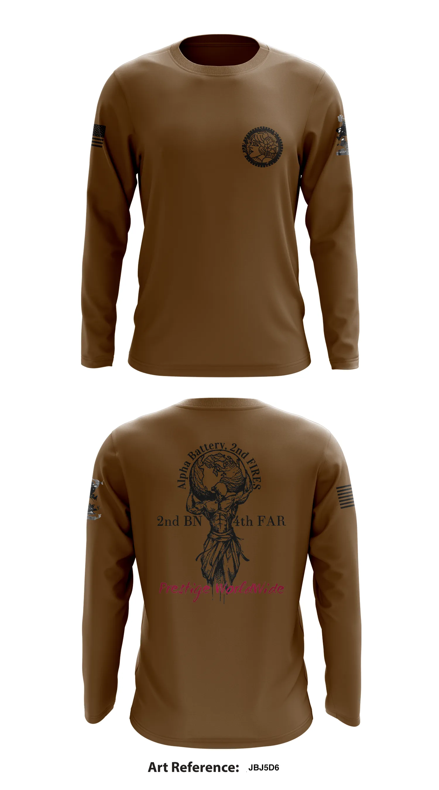 Alpha Battery 2nd BN -4th FAR Store 1 Core Men's LS Performance Tee - Jbj5d6