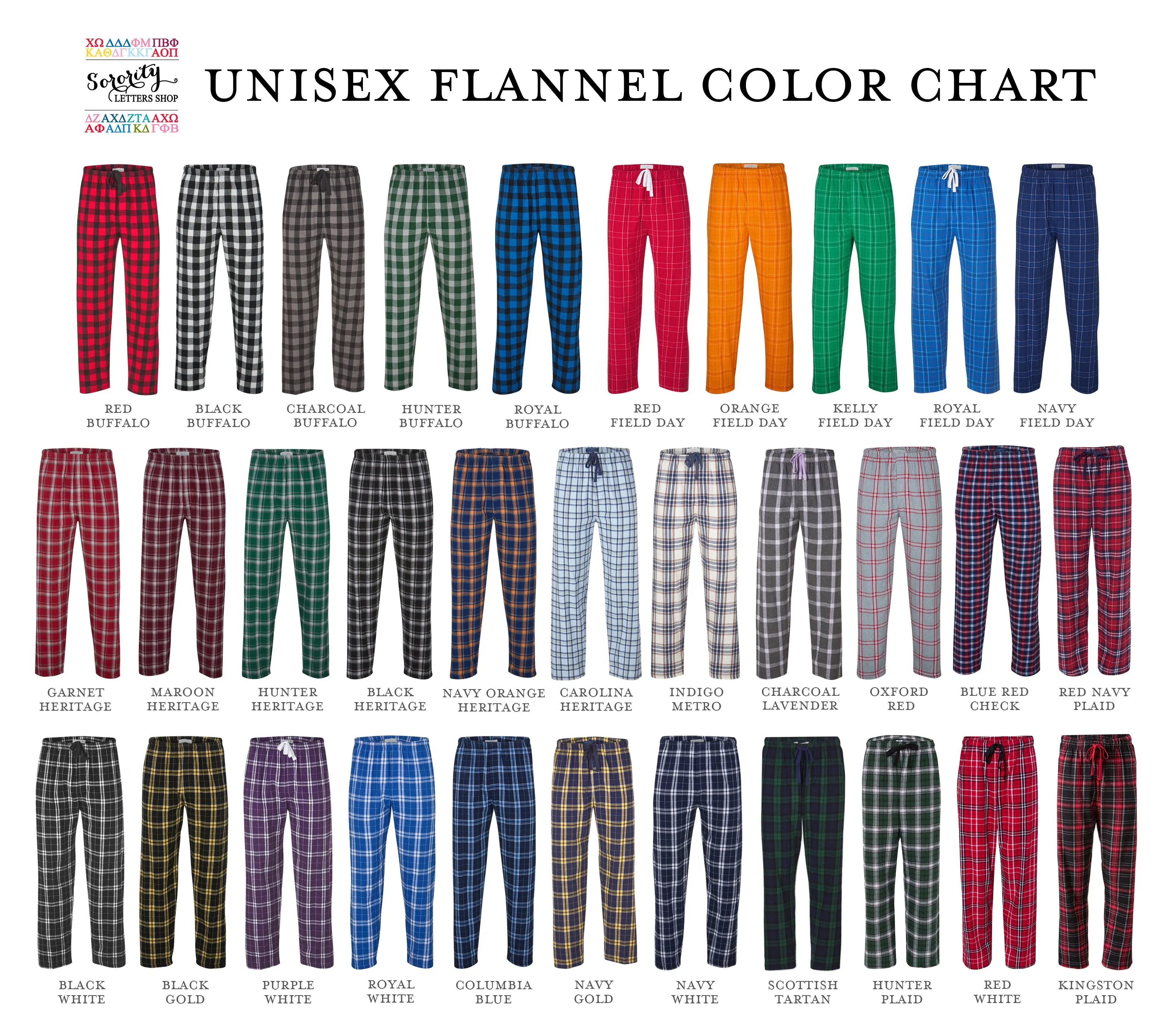 Alpha Omicron Pi Flannel Pants