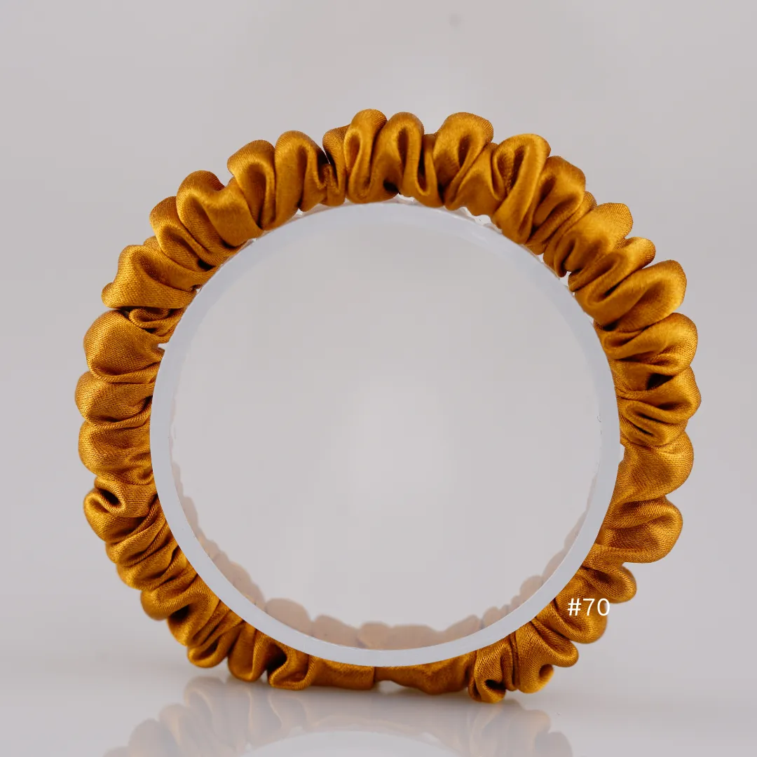 Amber silk scrunchies mini