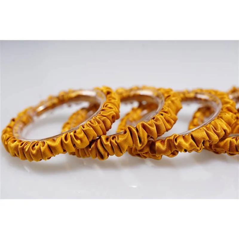 Amber silk scrunchies mini