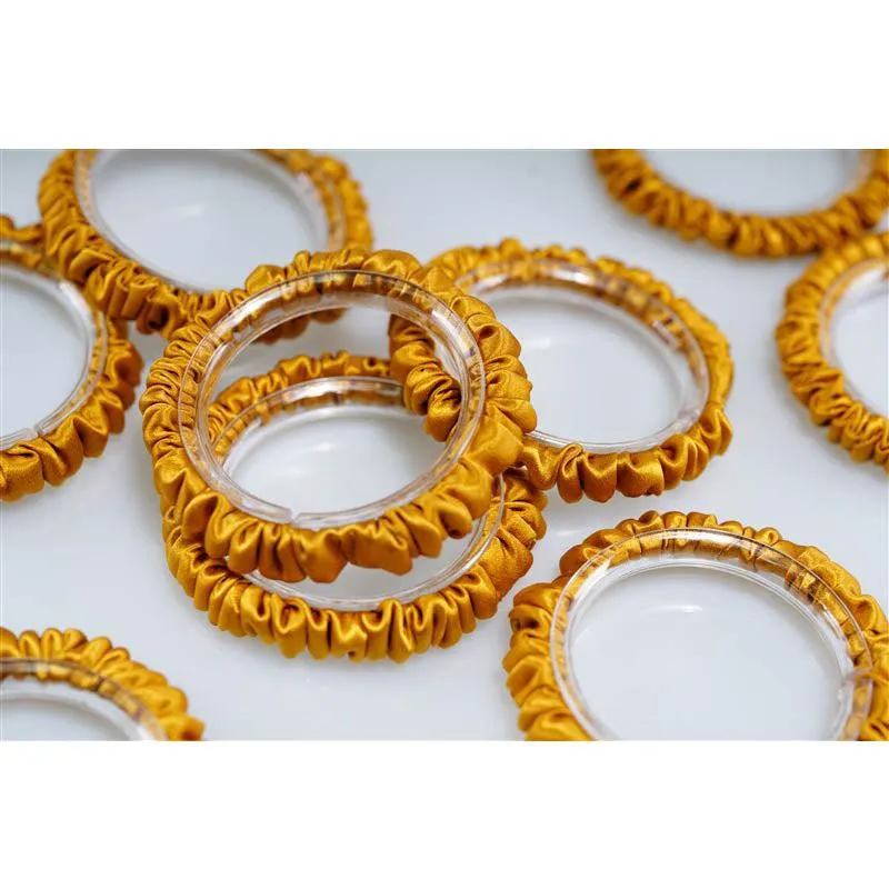 Amber silk scrunchies mini