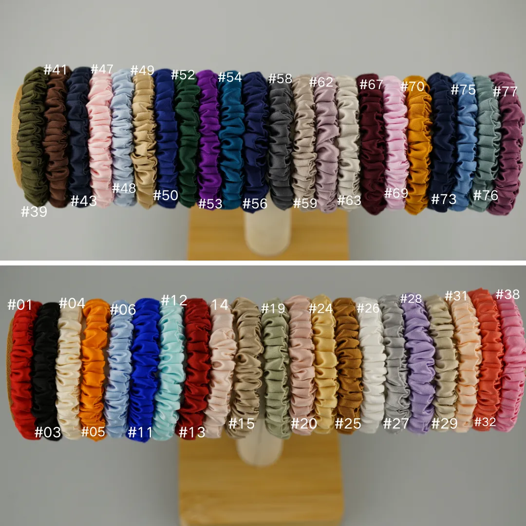 Amber silk scrunchies mini