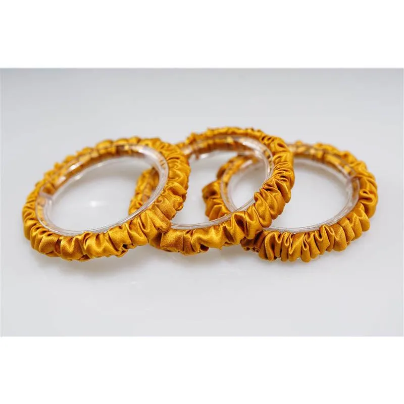 Amber silk scrunchies mini