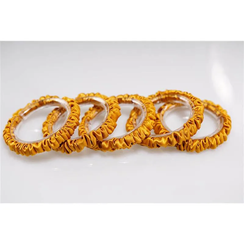Amber silk scrunchies mini