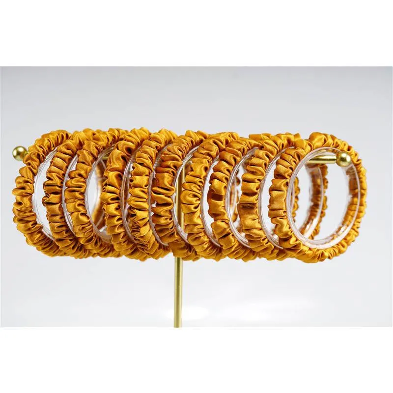 Amber silk scrunchies mini