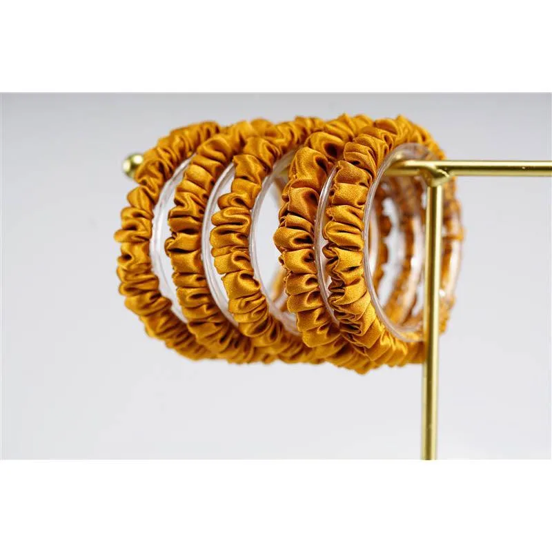 Amber silk scrunchies mini