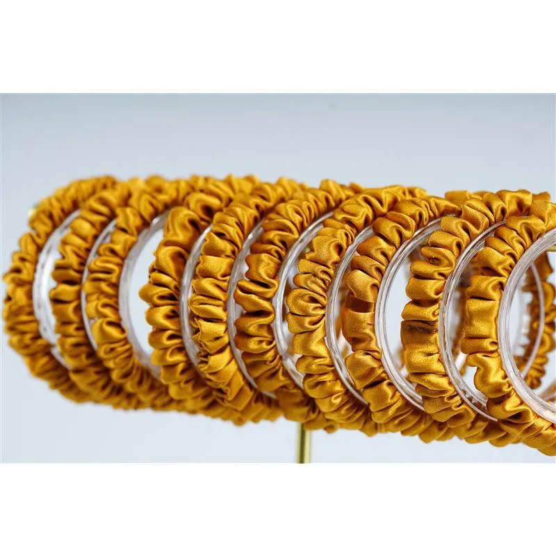 Amber silk scrunchies mini