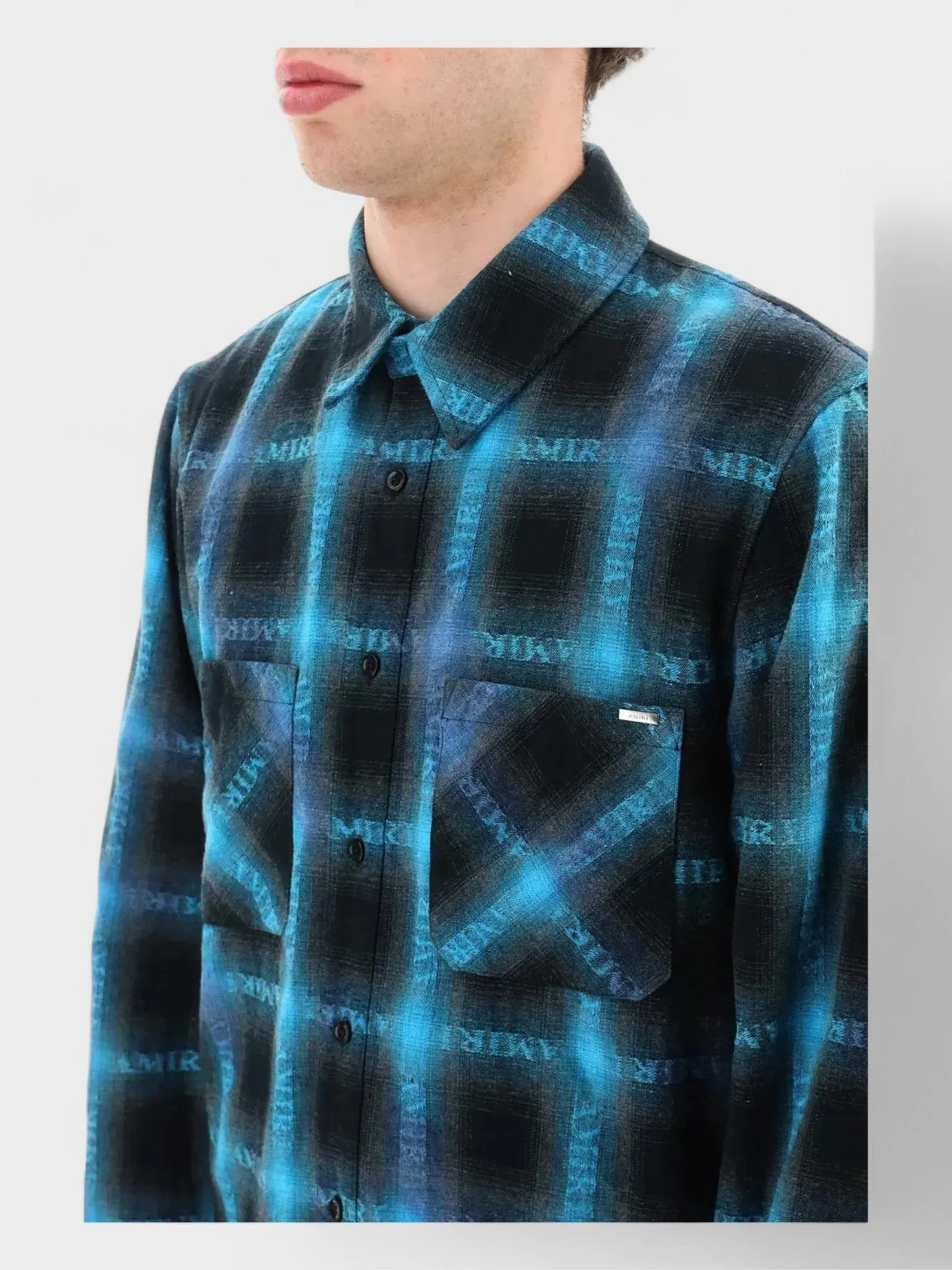 Amiri Plaid Shirt Blue