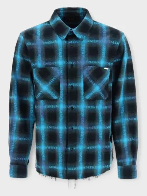 Amiri Plaid Shirt Blue