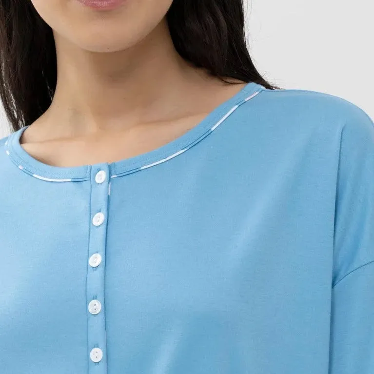 Anjella Cotton Sleepwear in Blue Summer