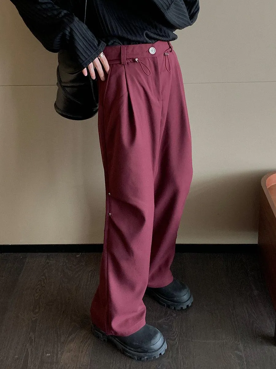 Anti-wrinkle Straight Leg Pleated Pants