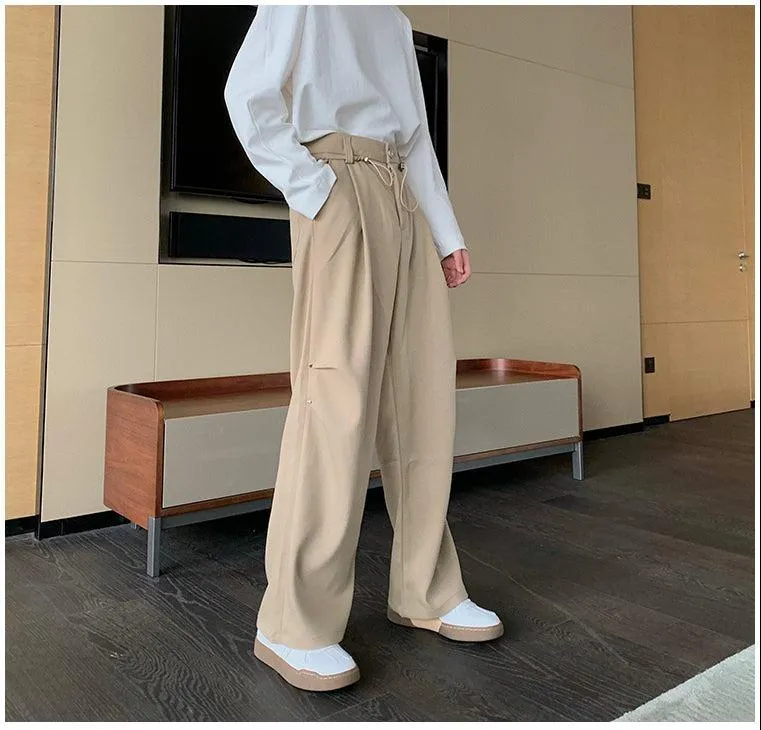 Anti-wrinkle Straight Leg Pleated Pants