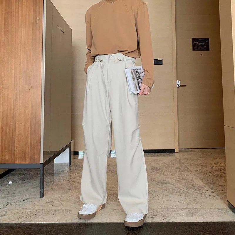 Anti-wrinkle Straight Leg Pleated Pants