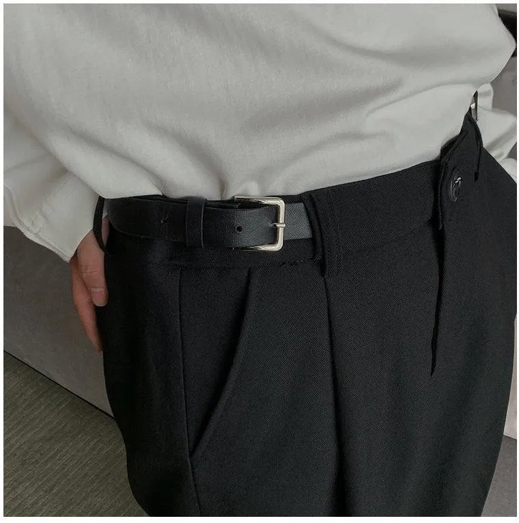 Anti-wrinkle Straight Leg Pleated Pants