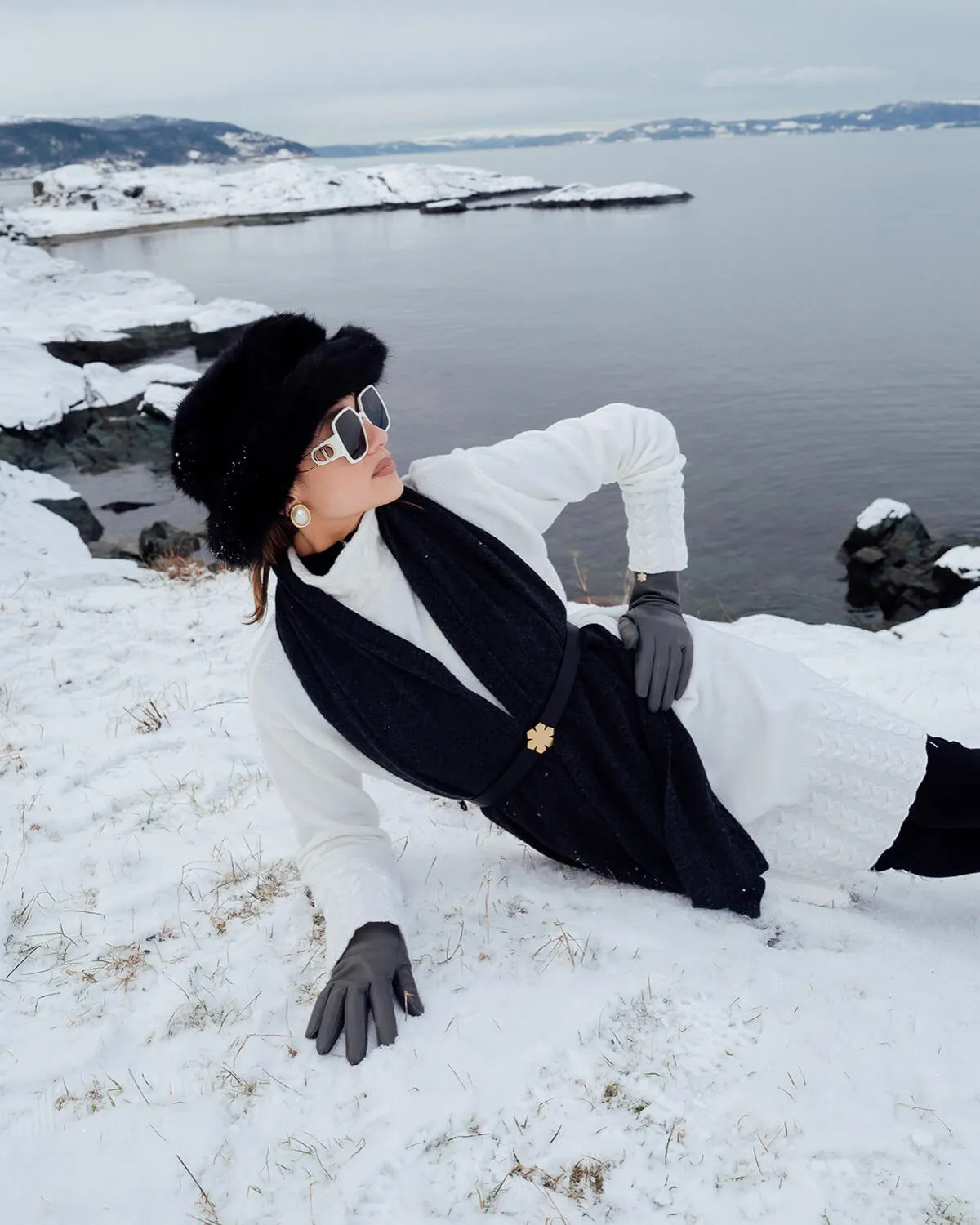 ARIE GRAND SCARF - WOOL