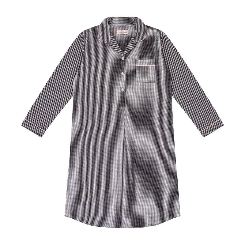 Ava Houndstooth Check Nightshirt - Ava Check