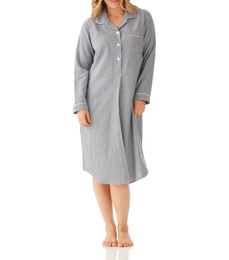 Ava Houndstooth Check Nightshirt - Ava Check