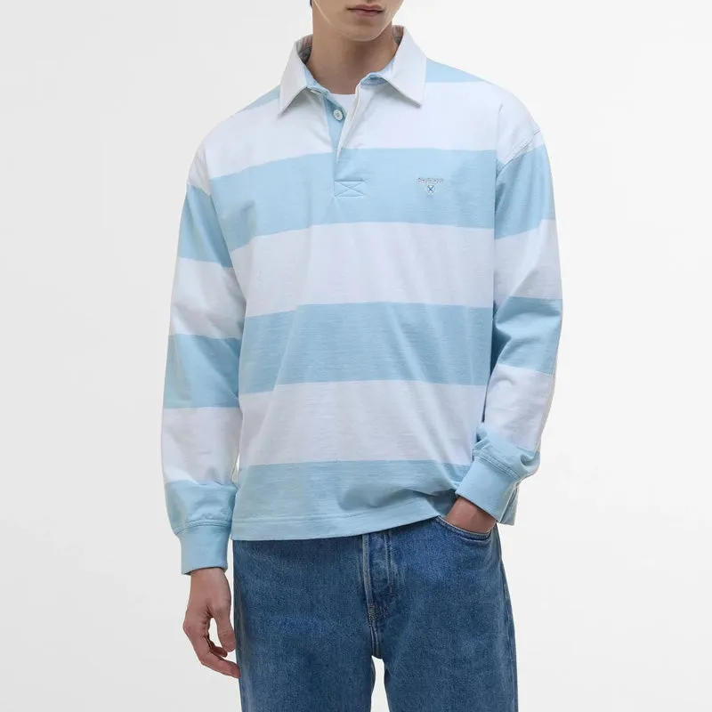 BARBOUR Newgate OS Rugby Shirt in Sky