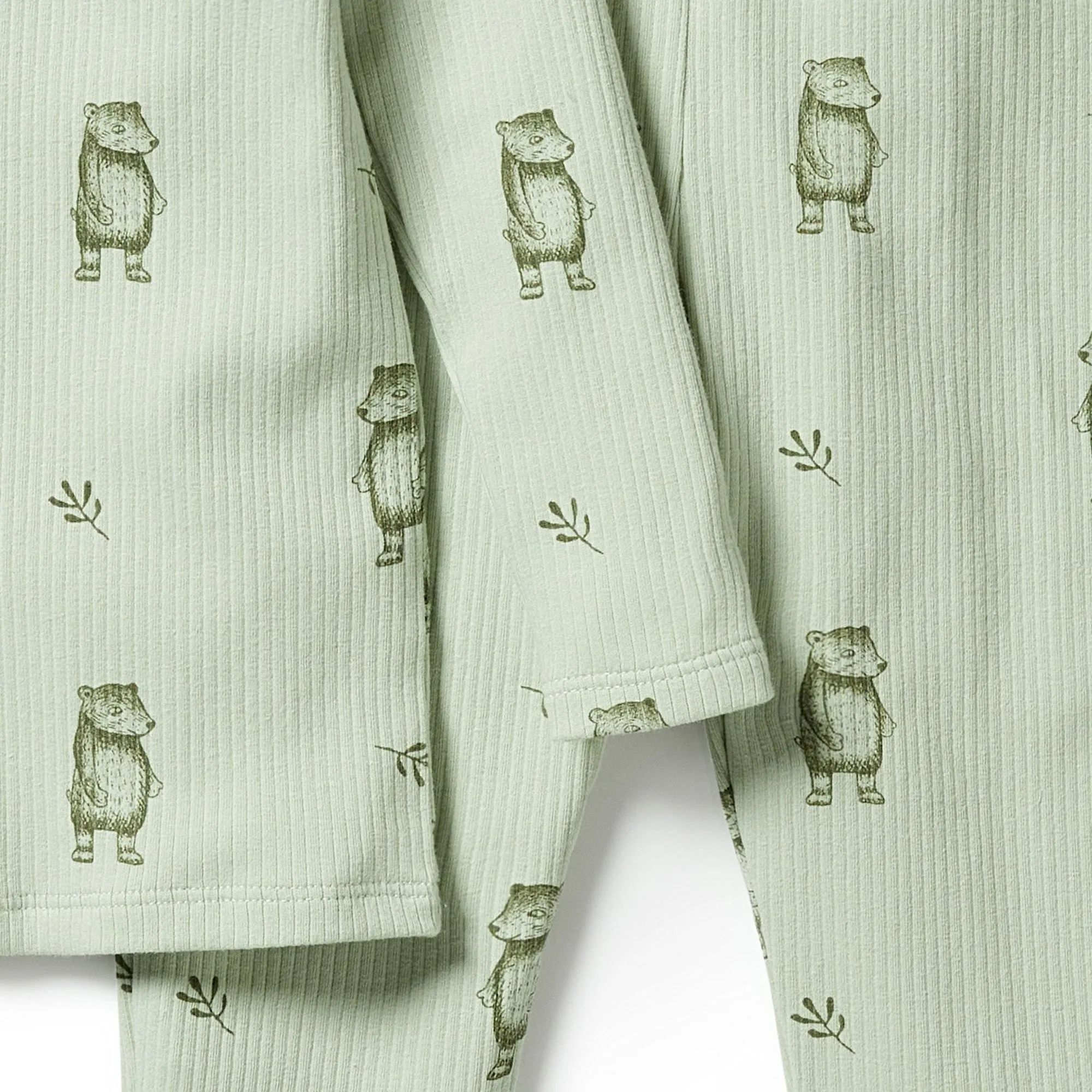 Bear Hug - Organic Rib Long Sleeve Pyjamas