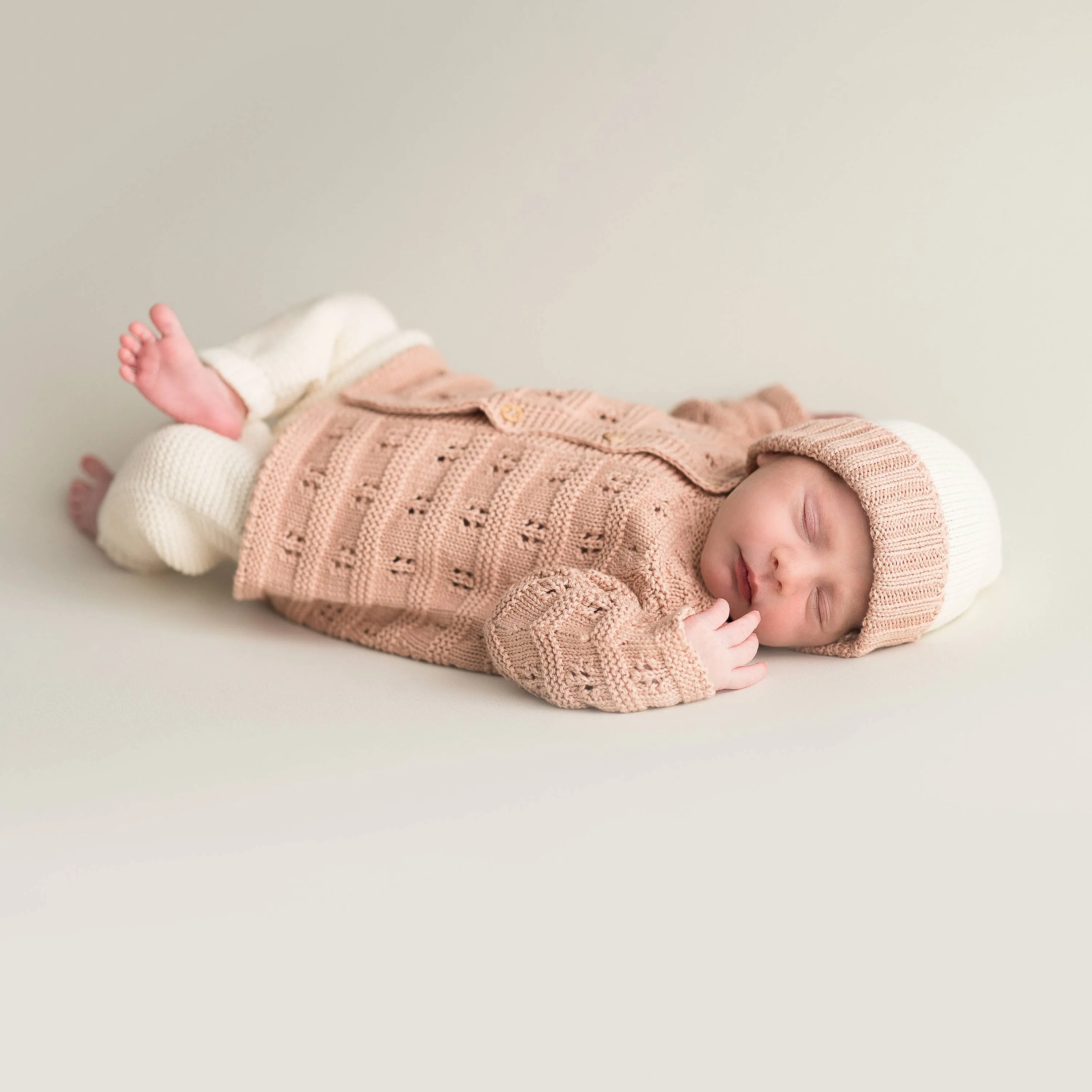 Bicolor hat pink-ecru