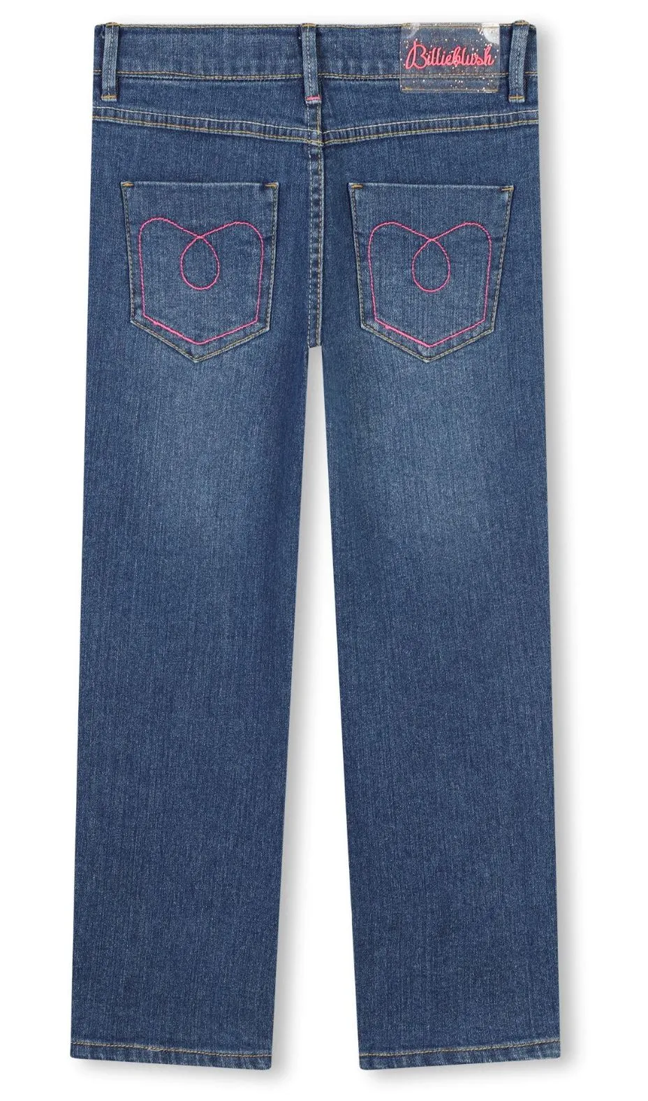 Billieblush Denim Jeans With Heart Graphic