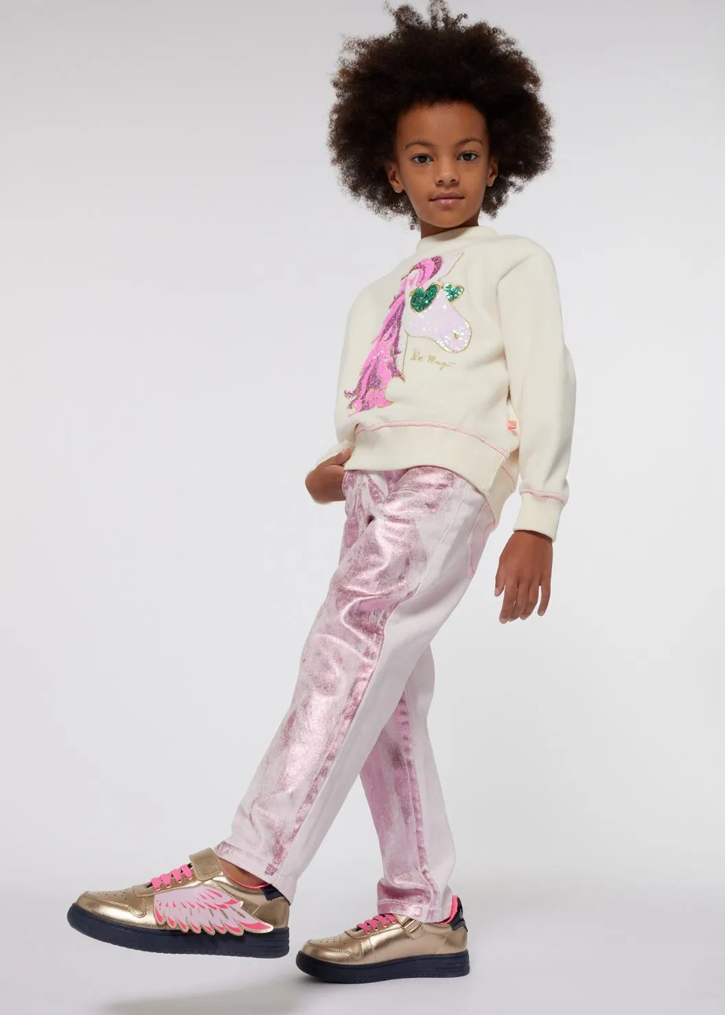 Billieblush Metalic Twill Pants
