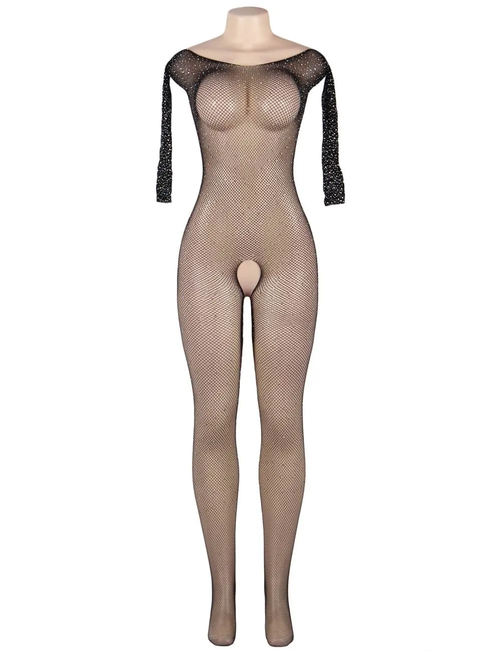 Black Fishnet Diamonds Long Sleeve Bodystocking Egypt