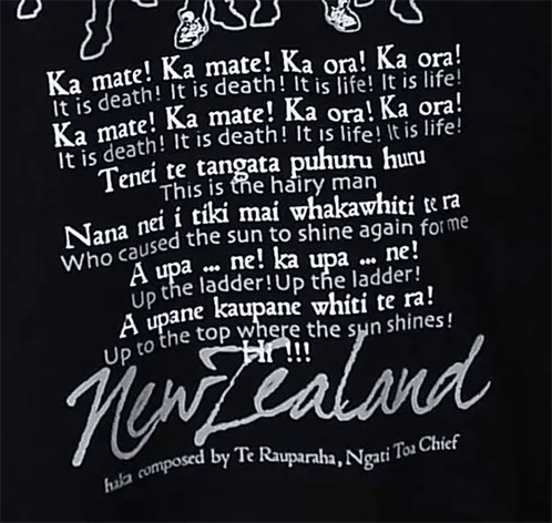 Black NZ Rugby Maori Haka T-shirt - Kids and Adults